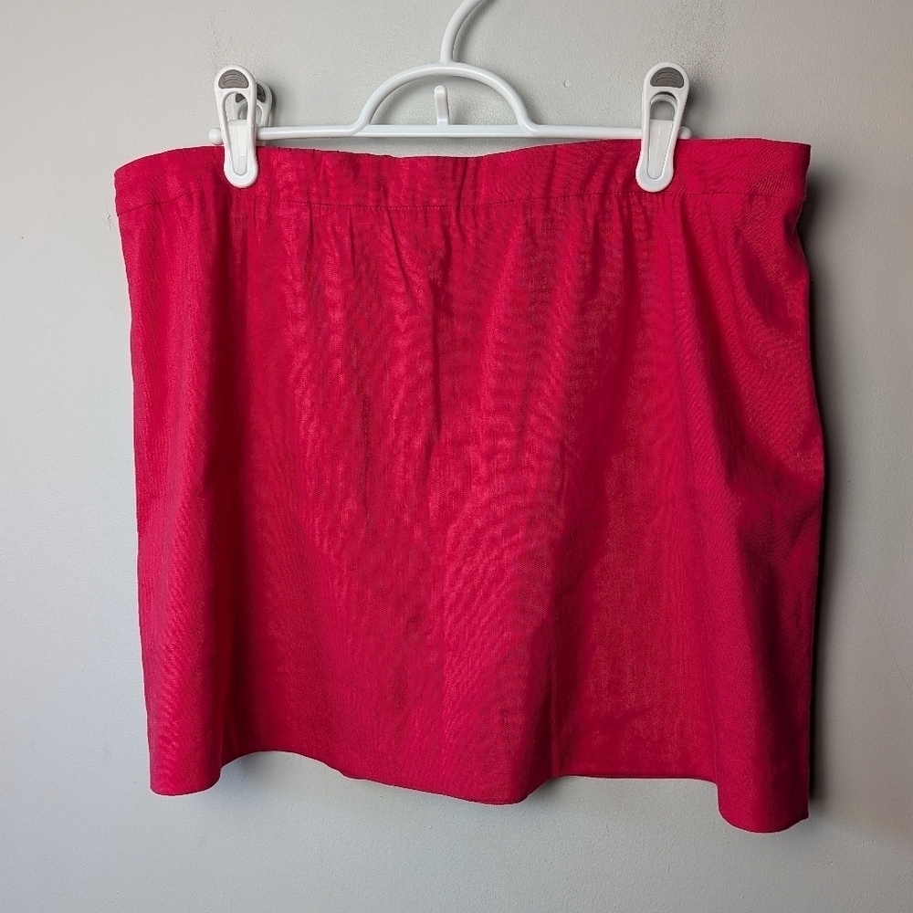 NWOT HOUSE OF HARLOW 1960 Pink Women Skirt Size XL 52% Linen